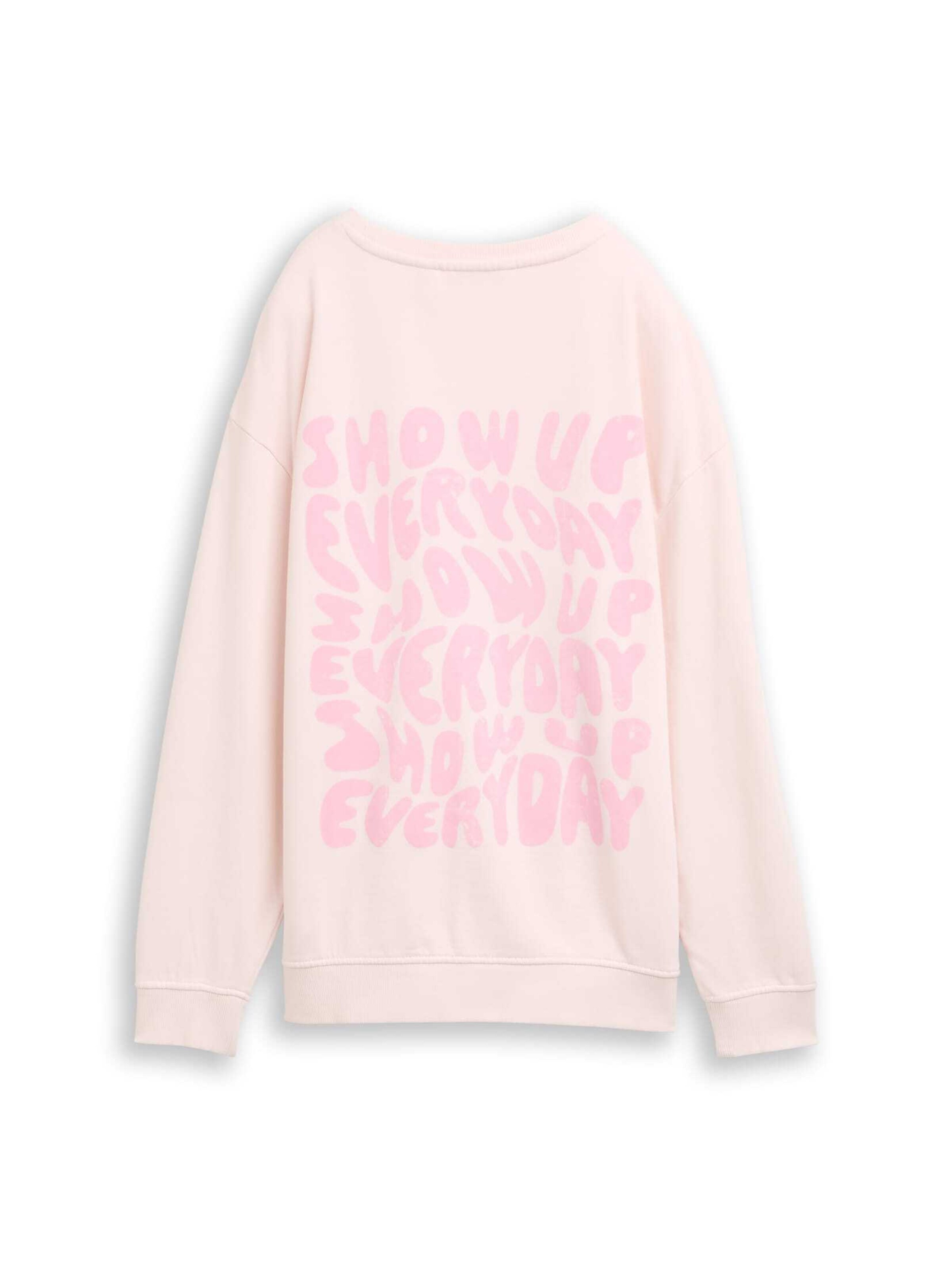TOM TAILOR Sweatshirt in Roze: voorkant