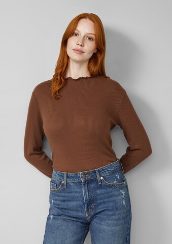 s.Oliver Μπλουζάκι σε καφέ: μπροστά