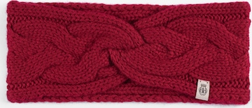 Roeckl Hoofdband ' Braided Cashmere ' in Rood: voorkant