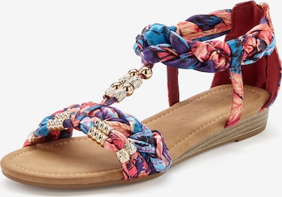 Sandalai iš LASCANA, spalva – azuro spalva / Auksas / rožinė / raudona, Prekių apžvalga