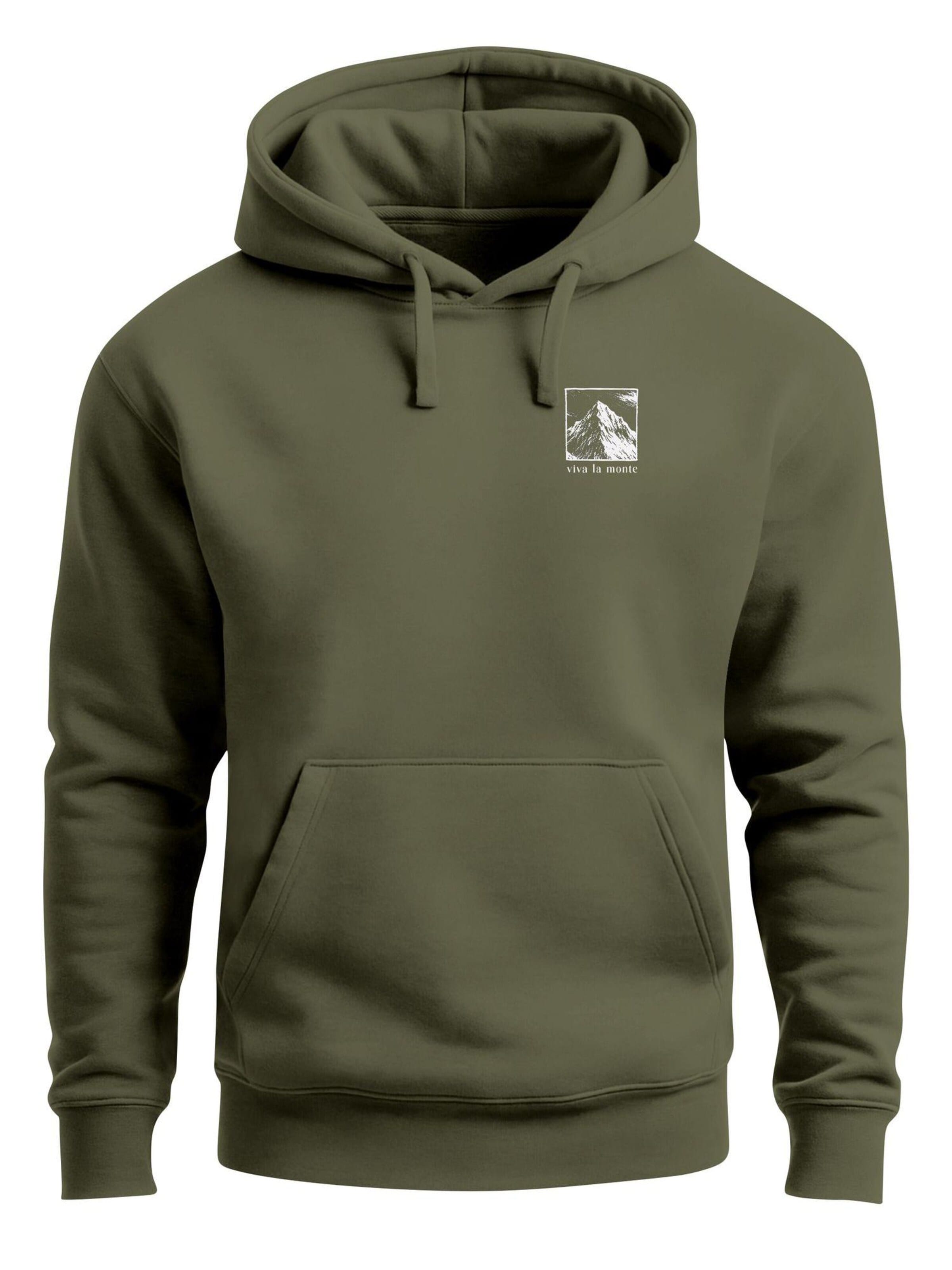 Neverless Sweatshirt 'viva la monte' in Green: front