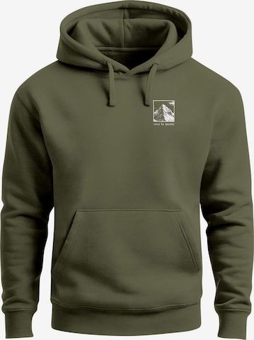 Neverless Sweatshirt 'viva la monte' in Grün: Vorderseite