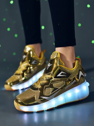 HUSKSWARE Inline and Roller Skates 'Blitz' in Gold: front