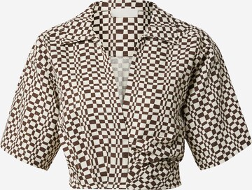 Camicia da donna 'Janneke' di LeGer by Lena Gercke in marrone: frontale