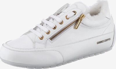 Candice Cooper Sneaker 'Rock Deluxe Zip Fur' in gold / weiß, Produktansicht