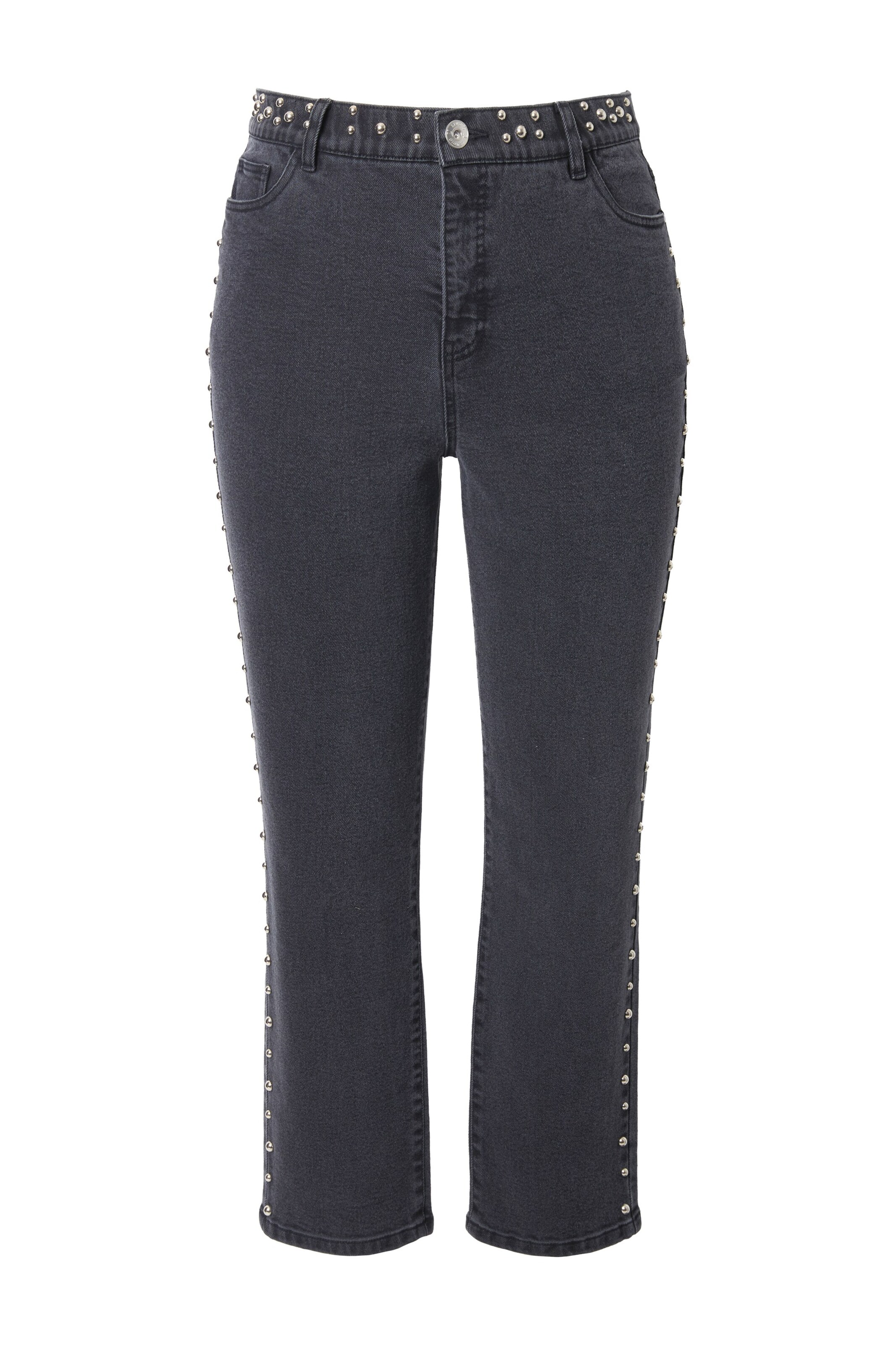 Studio Untold Slimfit Jeans in Zwart: voorkant