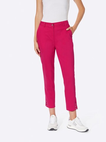 Coupe slim Pantalon heine en rose : devant