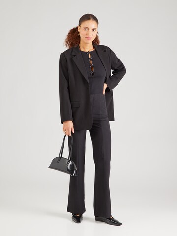 Gina Tricot Flared Trousers in Black