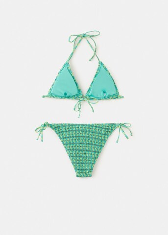 MANGO TEEN Triangle Bikini in Green