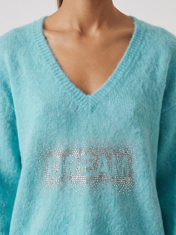 Pull-over oversize 'Silja' americandreams en bleu