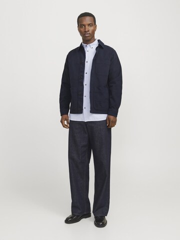 JACK & JONES Comfort fit Button Up Shirt in Blue