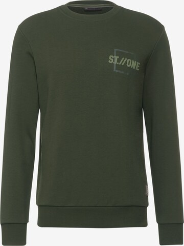 Street One MEN Sweatshirt in Grün: predná strana