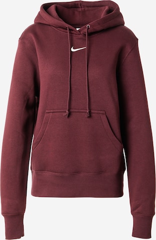 Nike SportswearSweater majica 'PHNX FLC' - crvena boja: prednji dio