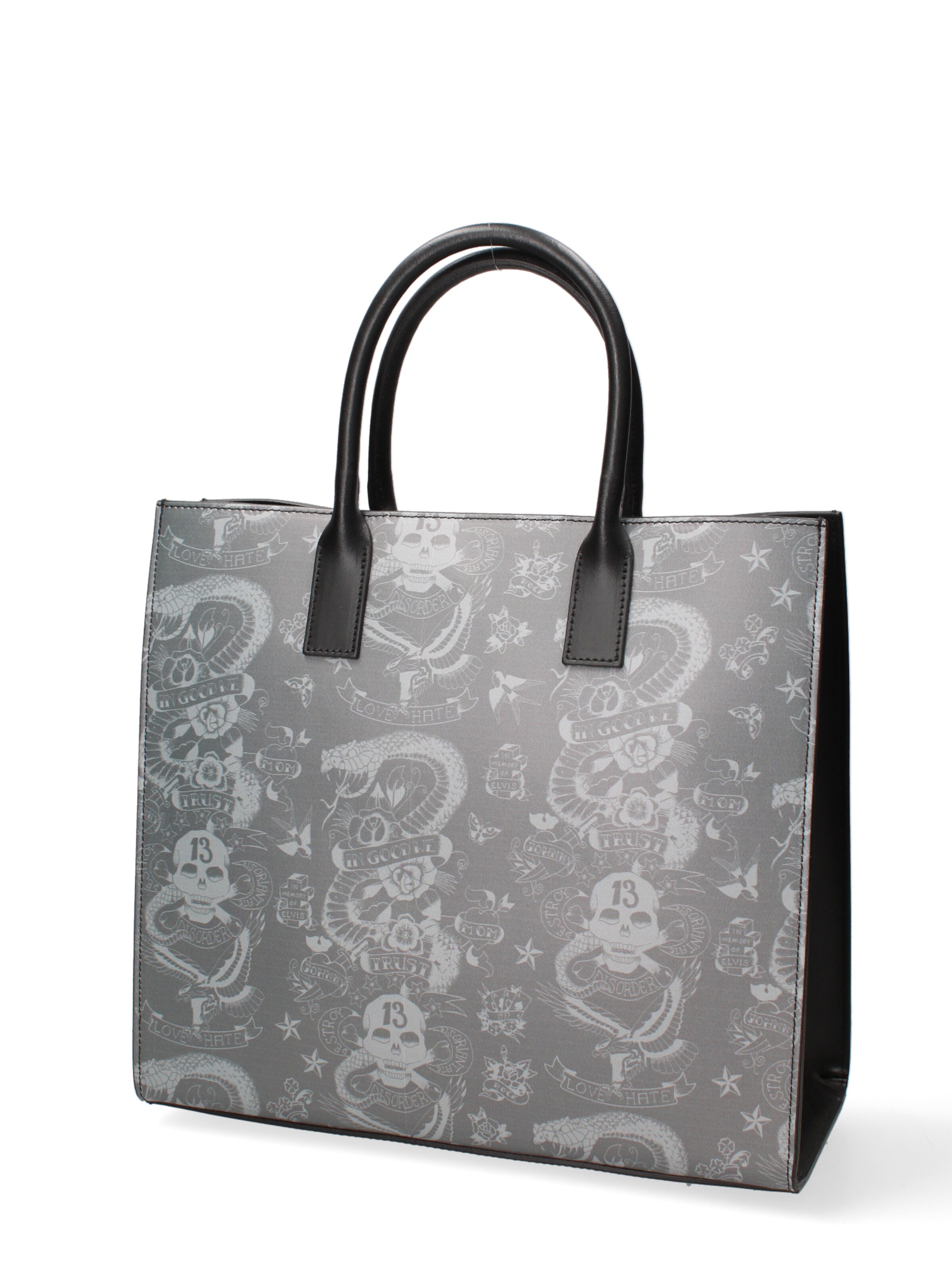 Borsa a mano di John Richmond in grigio: frontale