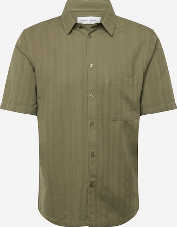 Samsøe Samsøe Comfort fit Button Up Shirt 'Sataro' in Green: front