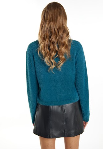 Pull-over 'Aleva' faina en bleu