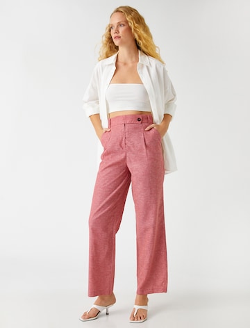 Koton Wide leg Pleat-front trousers in Red