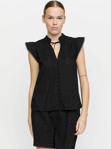 Soft Rebels Blouse 'Daniela' in Zwart: voorkant