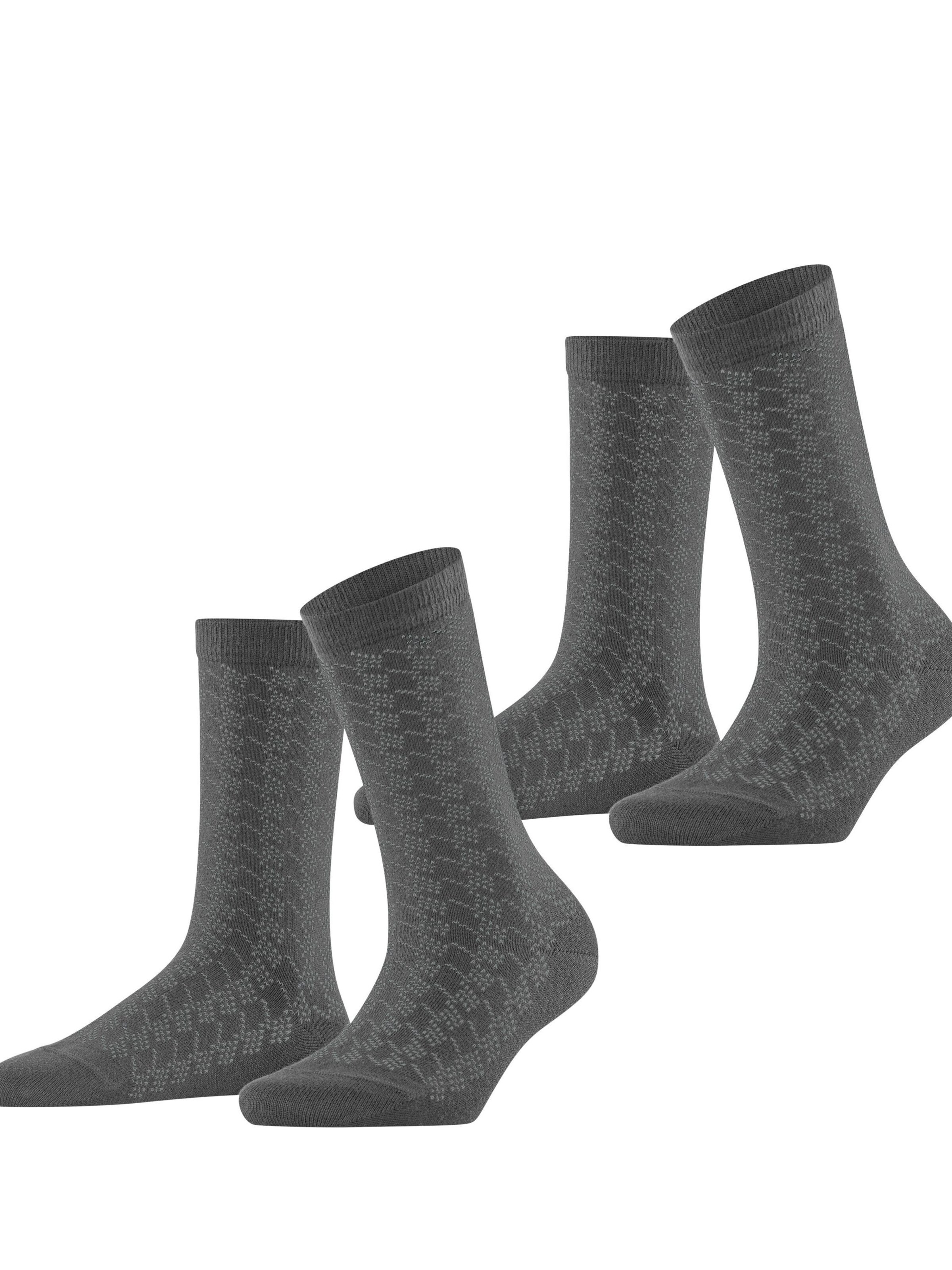 ESPRIT Socken 'Pepita Pattern 2-Pack'‌‌‌ in Grau: Vorderseite