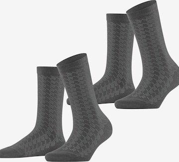 ESPRIT Socken 'Pepita Pattern 2-Pack' in Grau: Vorderseite