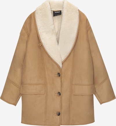 Pull&Bear Prechodný kabát - medová / biela ako vlna, Produkt