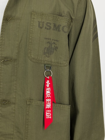 Geacă de primăvară-toamnă 'P-41 HBT' de la ALPHA INDUSTRIES pe verde