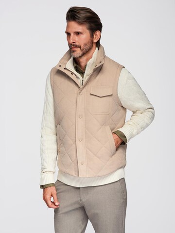 Gilet 'OM-JAVJ-0277' Ombre en beige : devant