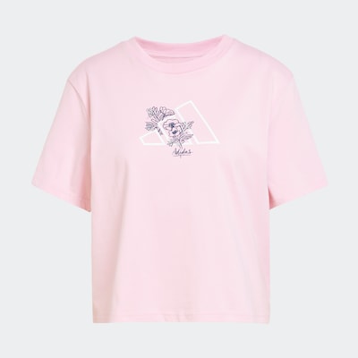 ADIDAS SPORTSWEAR Функциональная футболка в Сапфировый / Блекло-розовый / Белый, Обзор товара
