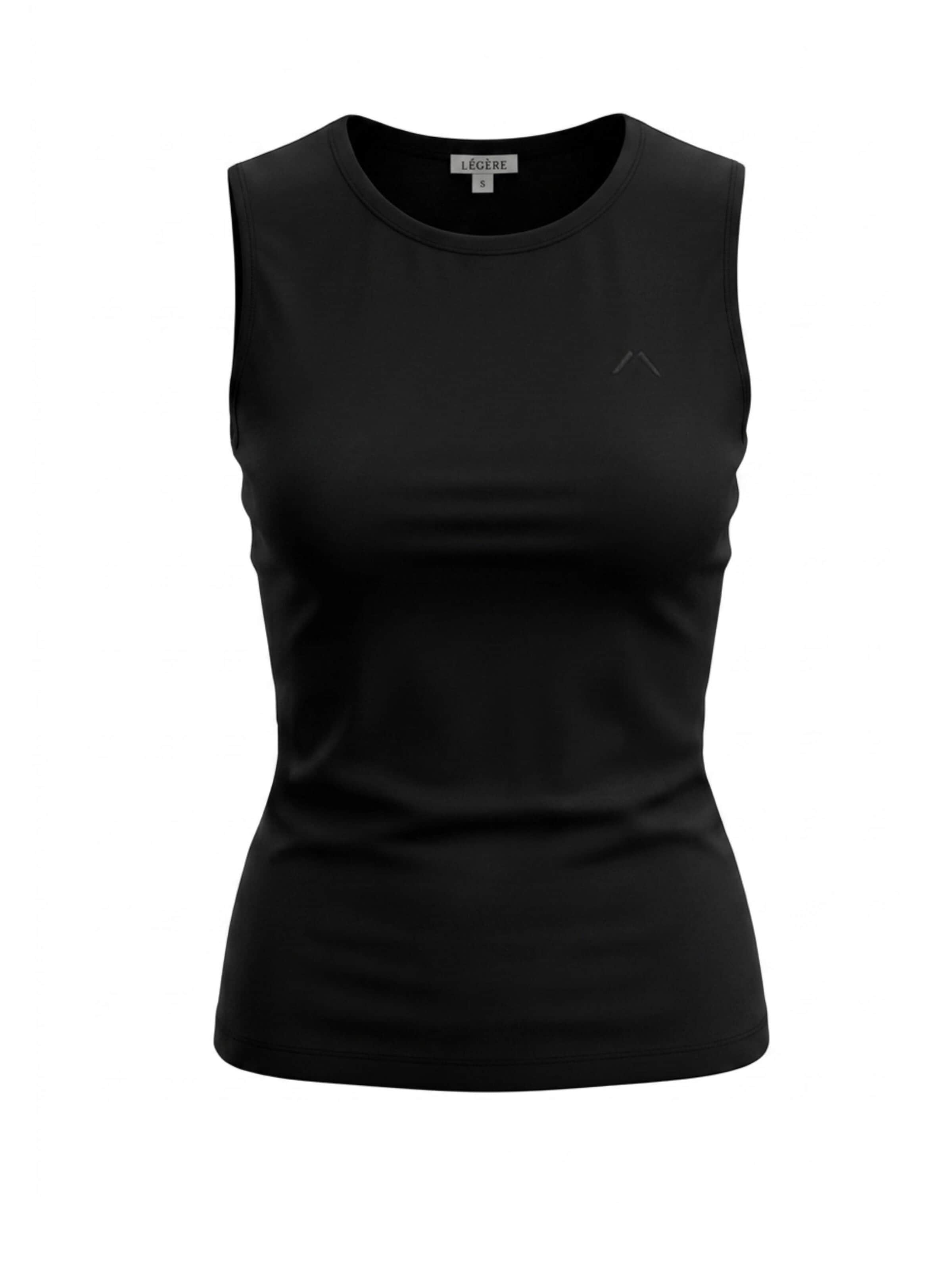 LÉGÈRE Top 'Lounge Tank - Black' in Black: front