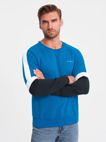 Ombre Sweatshirt 'OM-SSNZ-22FW-003' in Blauw: voorkant