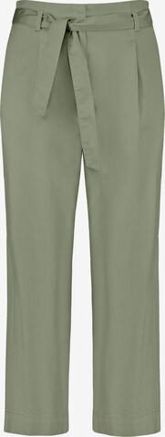 GERRY WEBER Loose fit Pleat-front trousers in Green: front