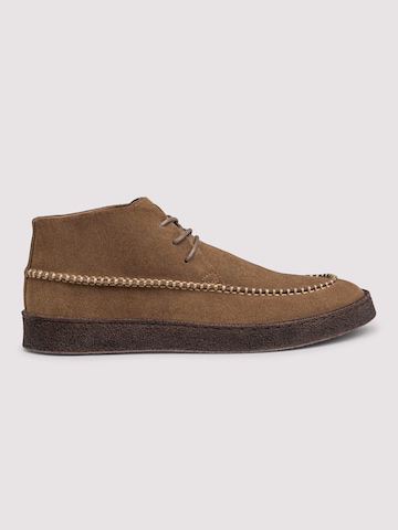 Ombre - Botas con cordones en beige