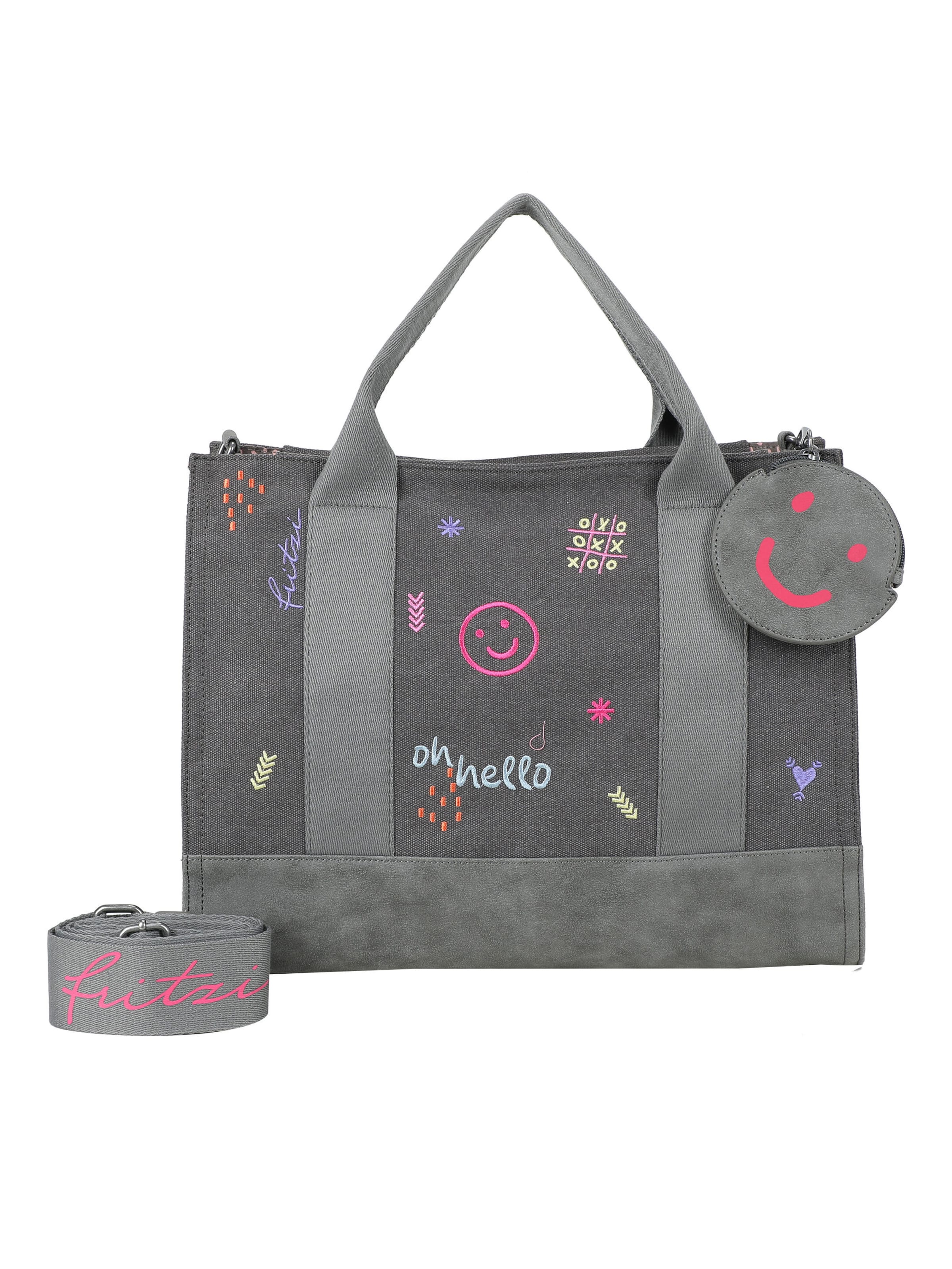 Fritzi aus Preußen Tote Bag Limited Embro Fun in Grau: Vorderseite