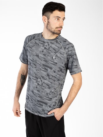 T-Shirt fonctionnel Spyder en gris : devant