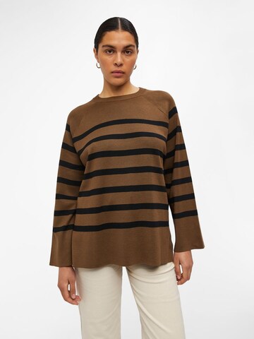 Pull-over OBJECT en marron : devant