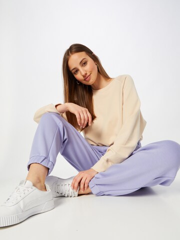 MSCH COPENHAGEN Дънки Tapered Leg Панталон 'Ima' в лилав