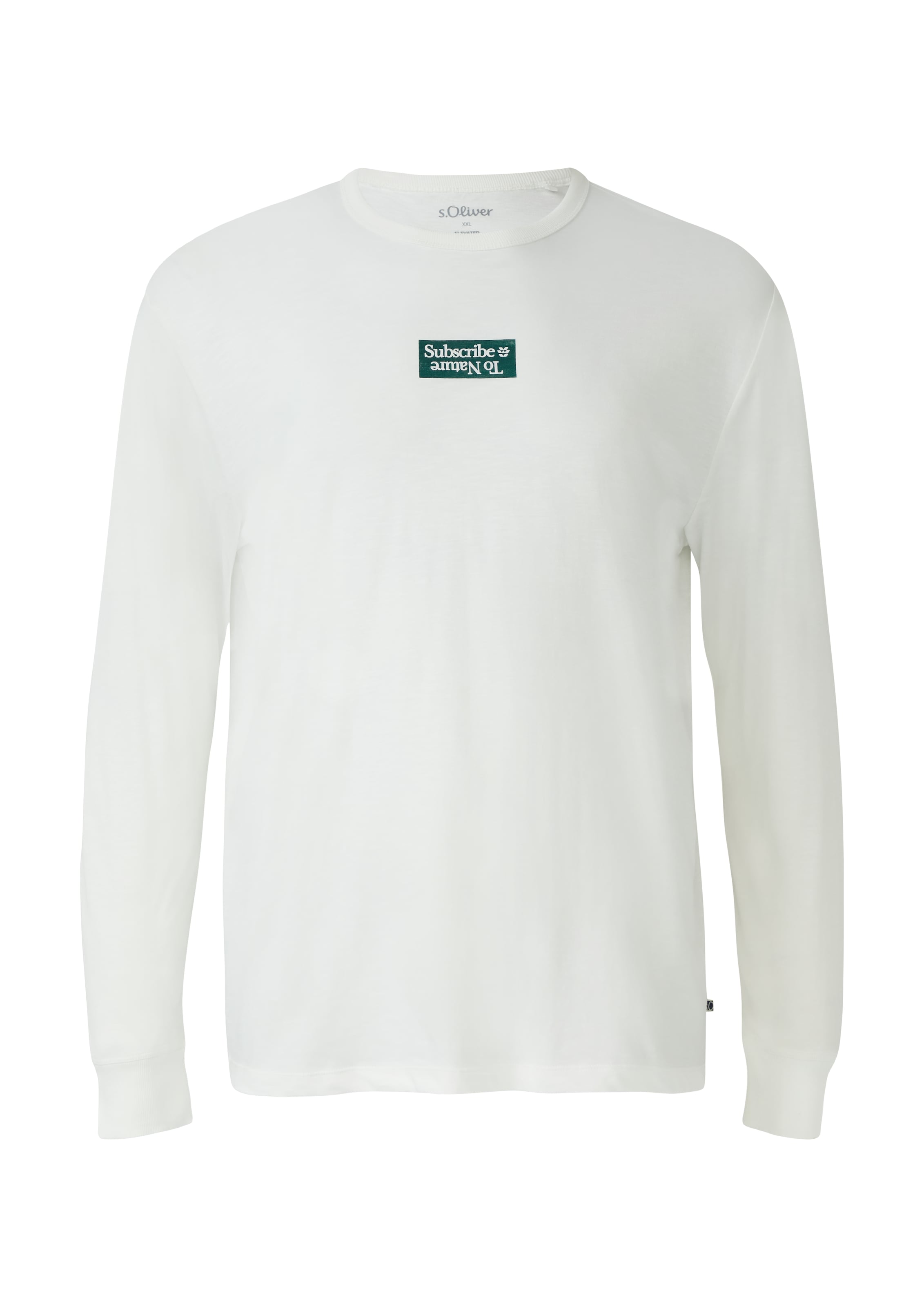 s.Oliver Men Big Sizes Sweatshirt in Weiß: Vorderseite