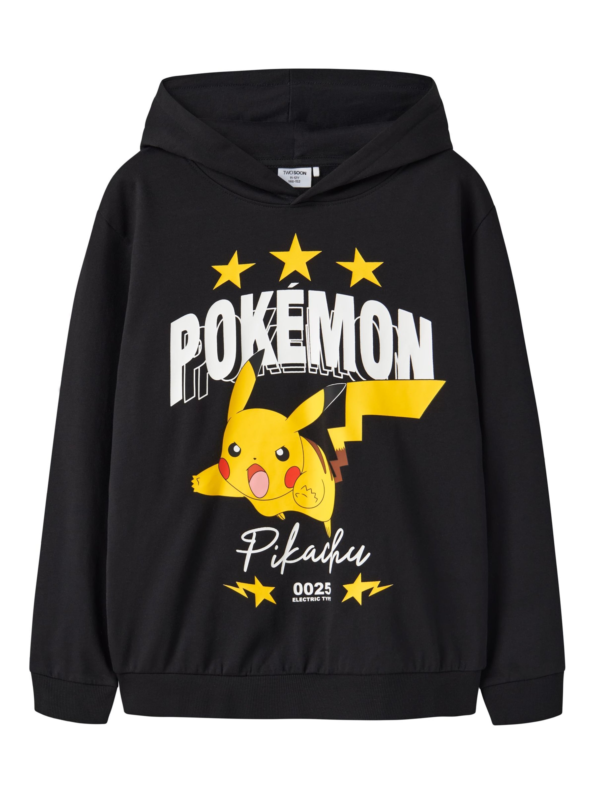 TWO SOON - Sudadera 'Pokémon' en negro: frente