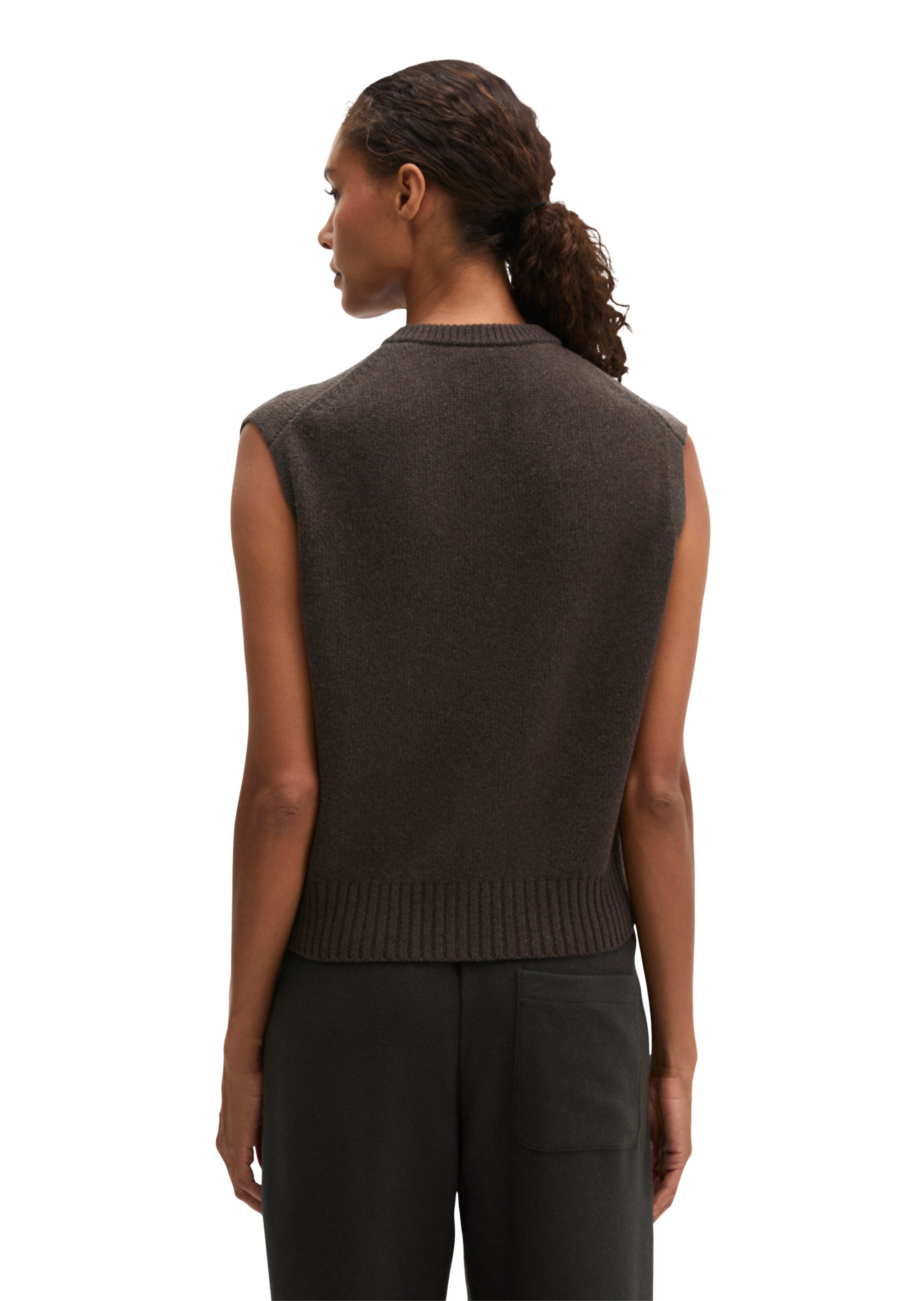 Marc O'Polo Knitted vest in Brown