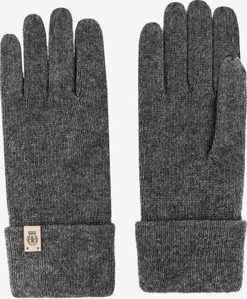 Roeckl Full Finger Gloves in Grey: front