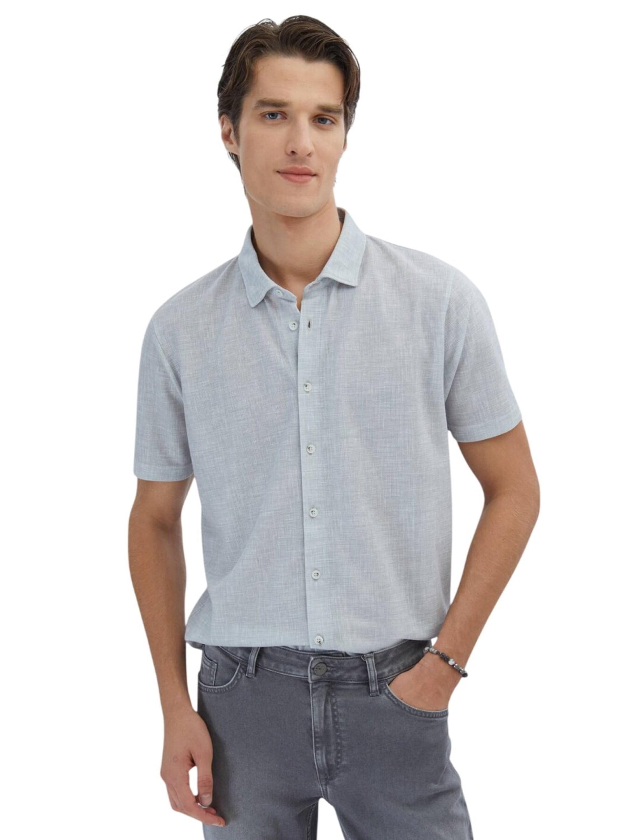 KİP Regular Fit Hemd in Grau: Vorderseite