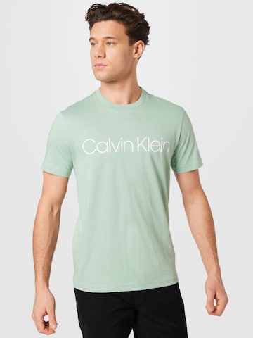 Calvin KleinRegular Fit Majica - zelena boja: prednji dio