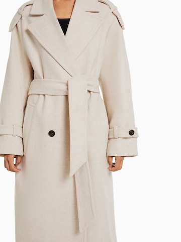 Bershka Between-Seasons Coat in Beige