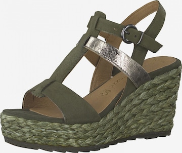 MARCO TOZZI Strap Sandals in Green: front