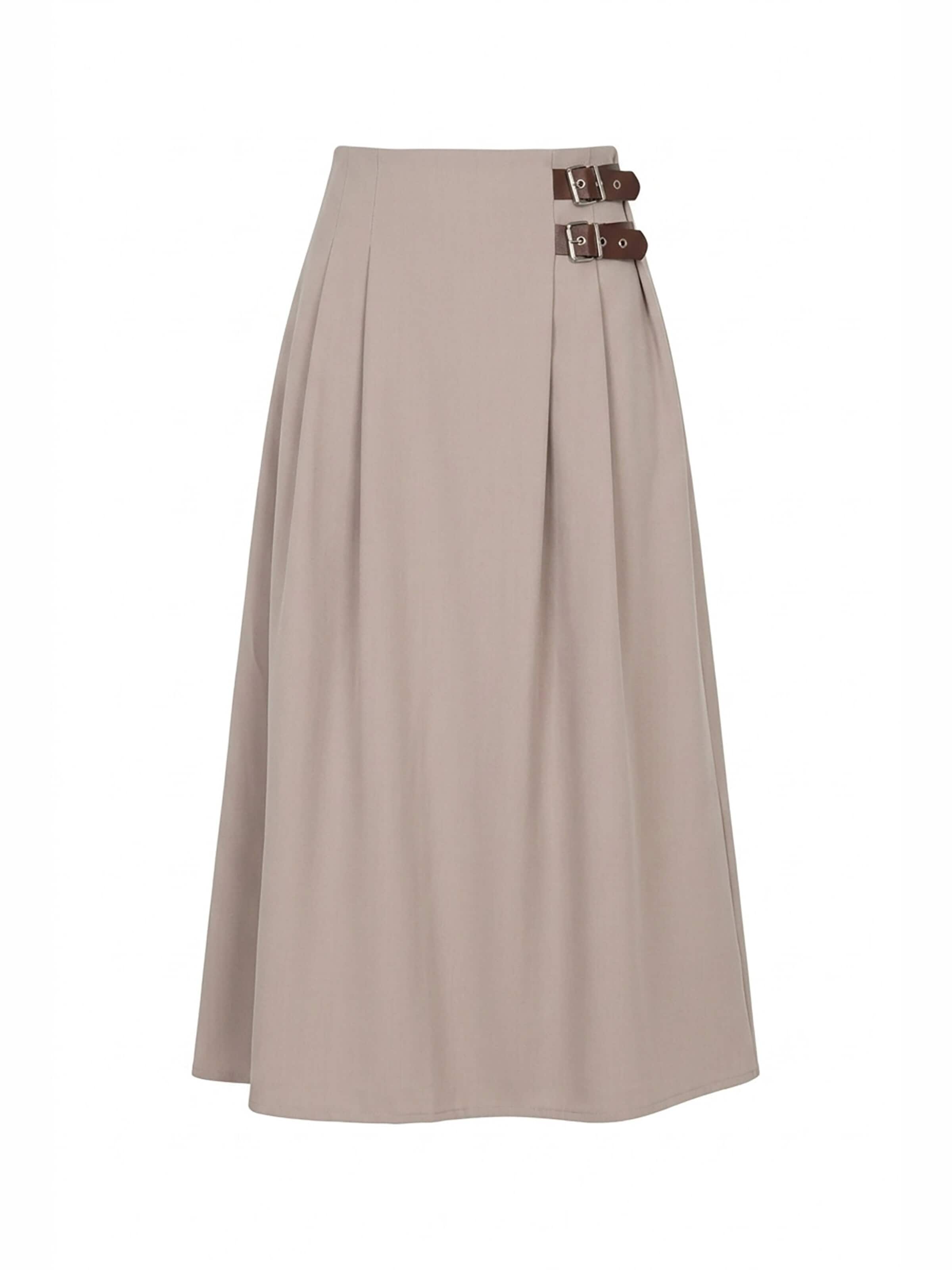 Gonna 'M1156' di Figl in beige: frontale