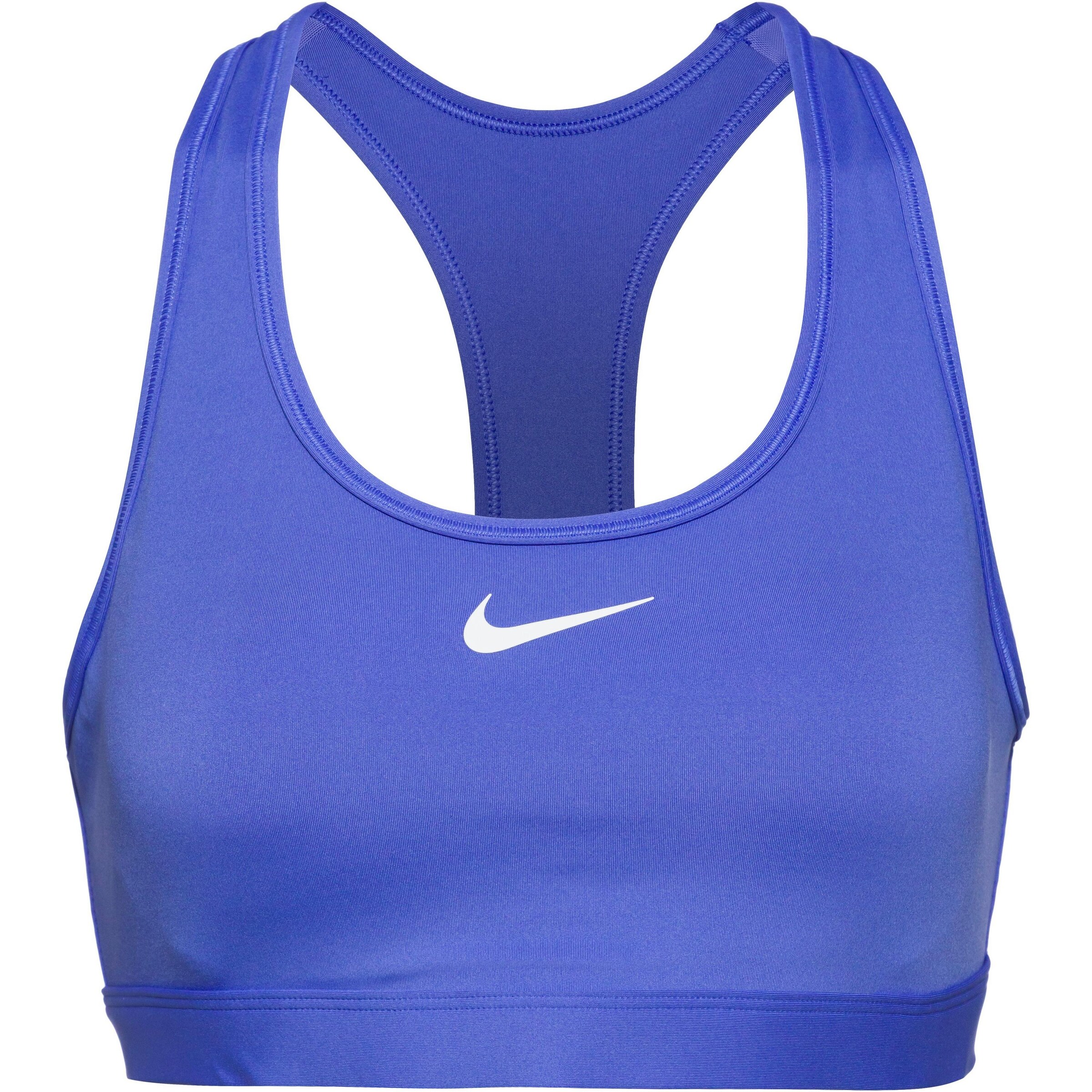 NIKE Bustier Sport-BH 'Swosh' in Blau: Vorderseite