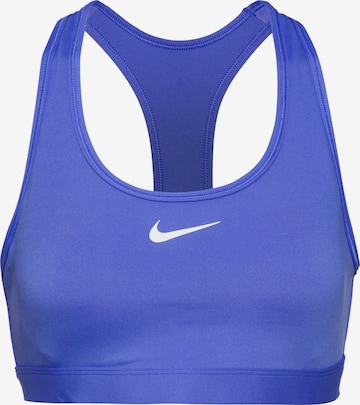 NIKE Sports Bra 'Swosh' in Blue: front