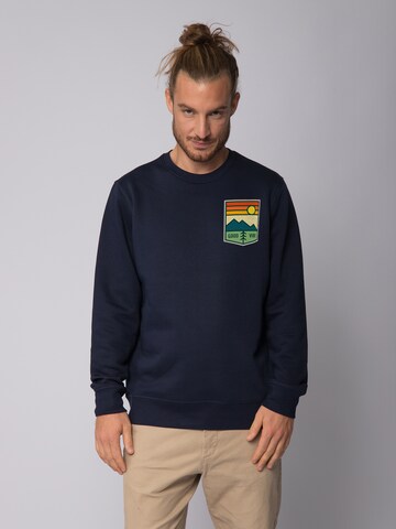 Felpa ' Good Vibe ' di Watapparel in blu: frontale