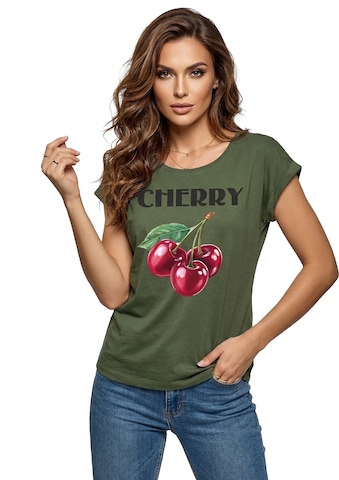 MAKAYA Shirt 'Cherry' in Grün: Vorderseite