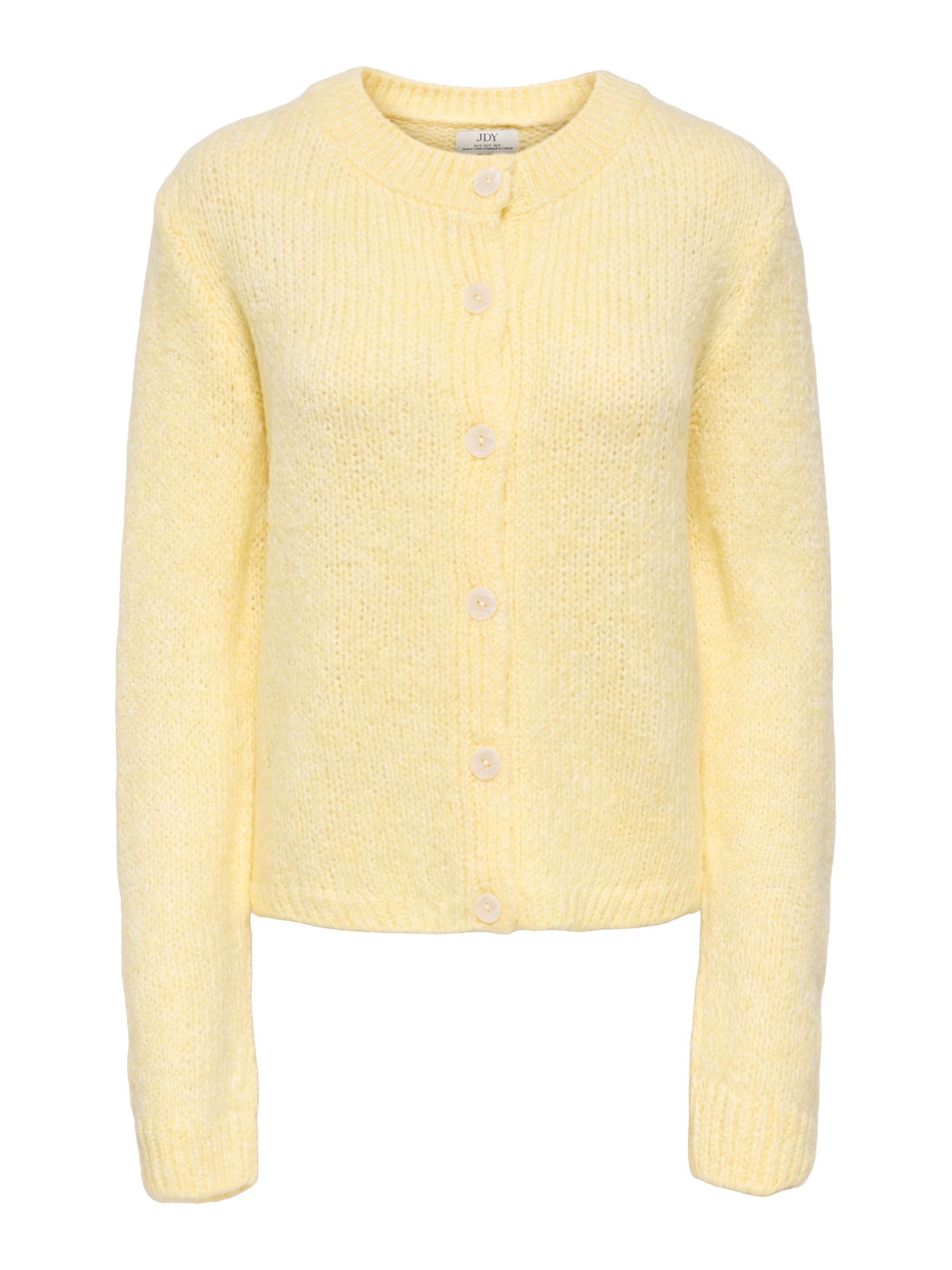 JDY Strickjacke 'JDYDinea' in hellgelb, Produktansicht